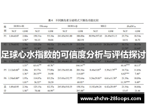 足球心水指数的可信度分析与评估探讨
